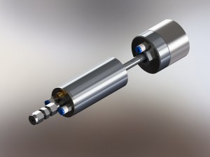 High temperature atomizer showing cooling ports.