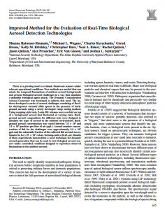 Improved Method for the Evaluation of Real-Time Biological Aerosol Detection Technologies